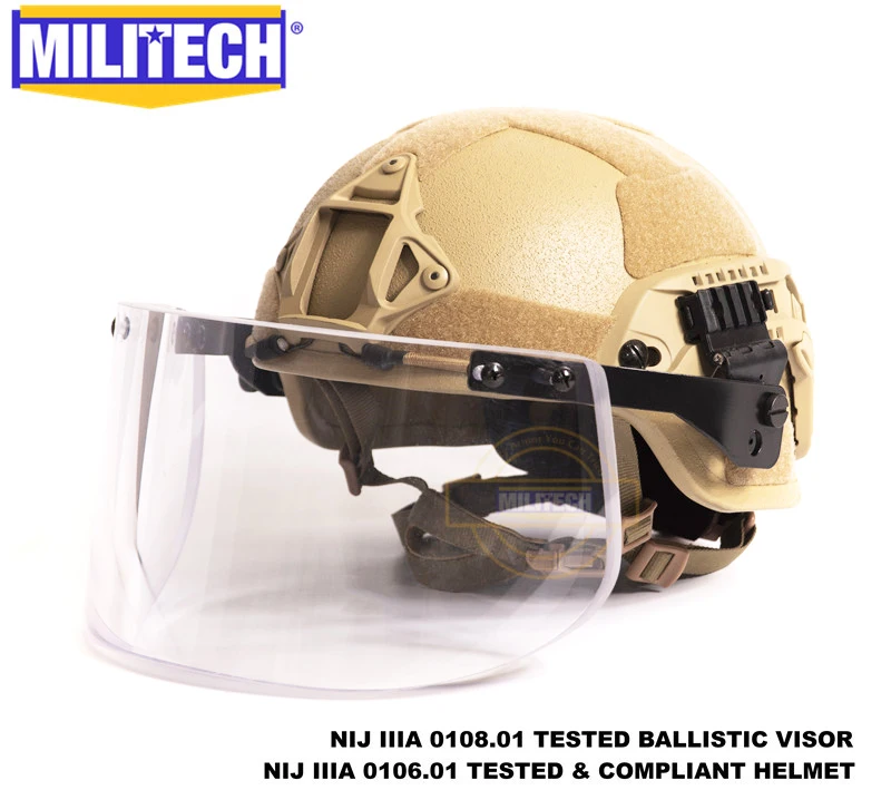 MILITECH DE Tan MICH ACH ARC OCC циферблат NIJ уровень IIIA 3A Aramid пуленепробиваемый шлем с Тактический шлем для пейнтбола козырек Набор щитов