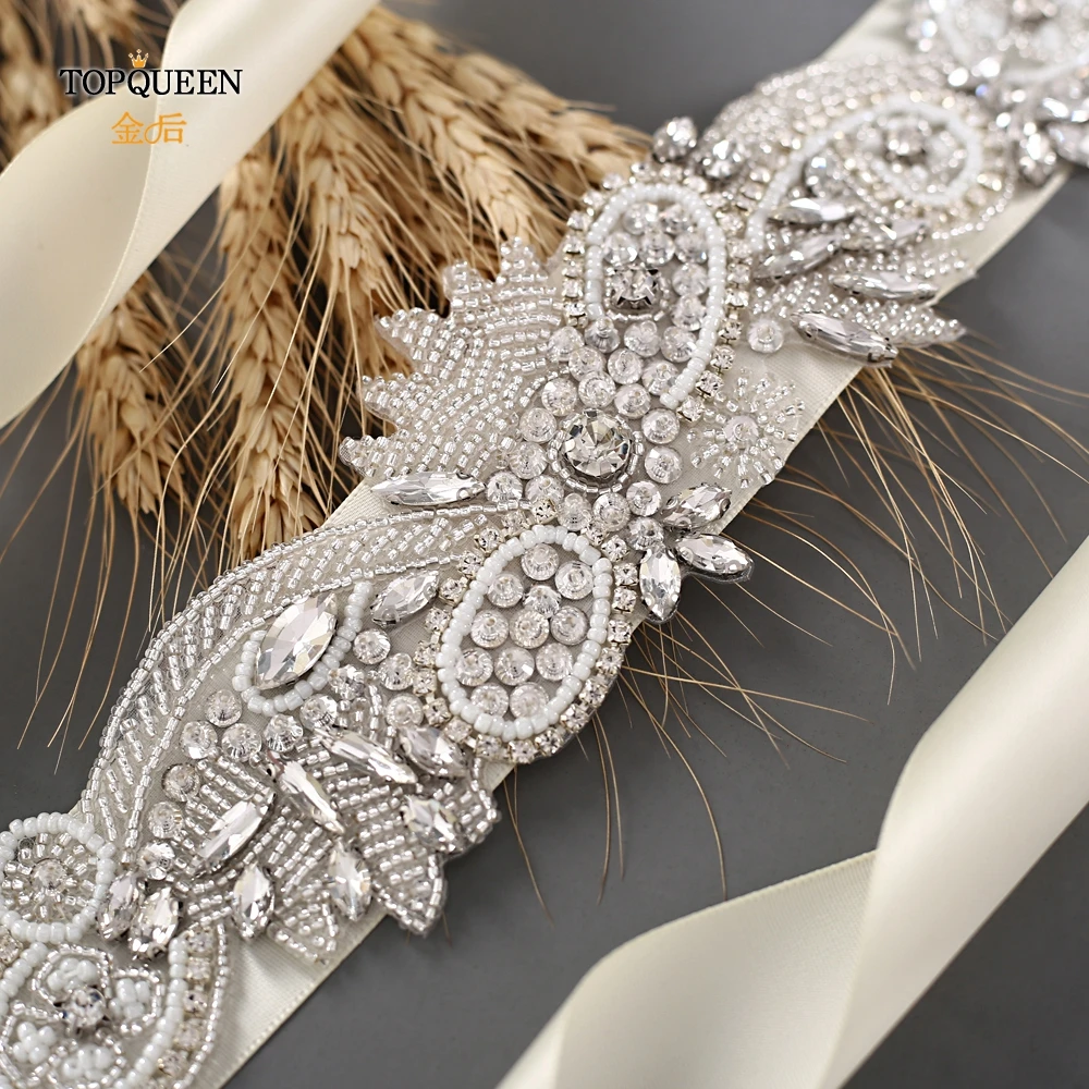 TOPQUEEN S280 элегантный пояс со стразами для вечеринки свадебные аксессуары свадебные ленты Пояски для невесты