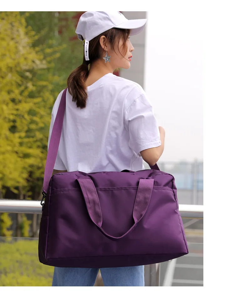 Men And Women Celebrity Style Fitness Sports Bag Light Waterproof Nylon Shoulder Bag Large Capacity Travel Boarding Hand Shoulde