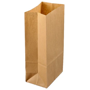 

100Pcs Kraft Paper Bag Gift Bag Candy Biscuit Bread Nut Bag Biscuit Snack Baking Packaging Supplies