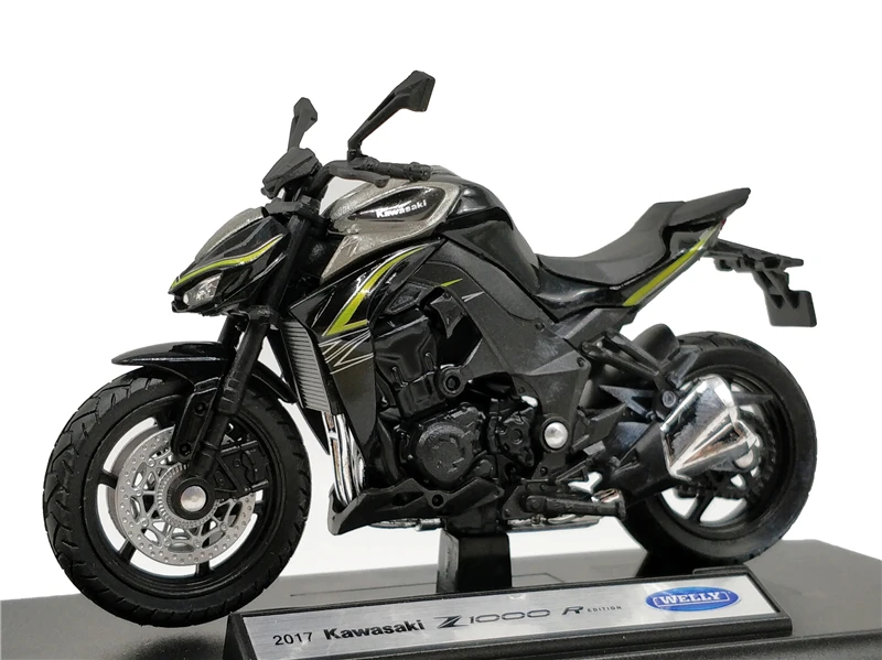 Литая в 1:18 Z 1000R 2017 мотоциклетная Игрушечная машина для ребенка модель автомобиля
