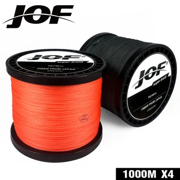 

JOF Braided Fishing Line 1000M Carp Fishing PE Braided Wire 4 Strands Multifilament Strong 10-82LB Big Game Saltwater Pesca