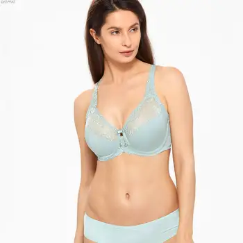 

Figure Underwire Minimizer Bra Plus Size Bra 34-44 DD E F G H Women's Beauty Lace Non Padded Full