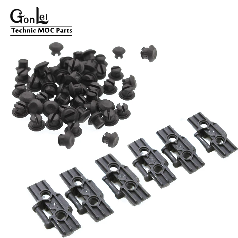 100 шт./лот TECHNIC PARTS 24375 резиновые принадлежности для резьбы и 88323 Technic Link протектора