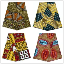 Африканская ткань настоящий воск принт Африканский настоящий голландский воск стиль дизайн настоящий воск блок Принт 6 ярдов V