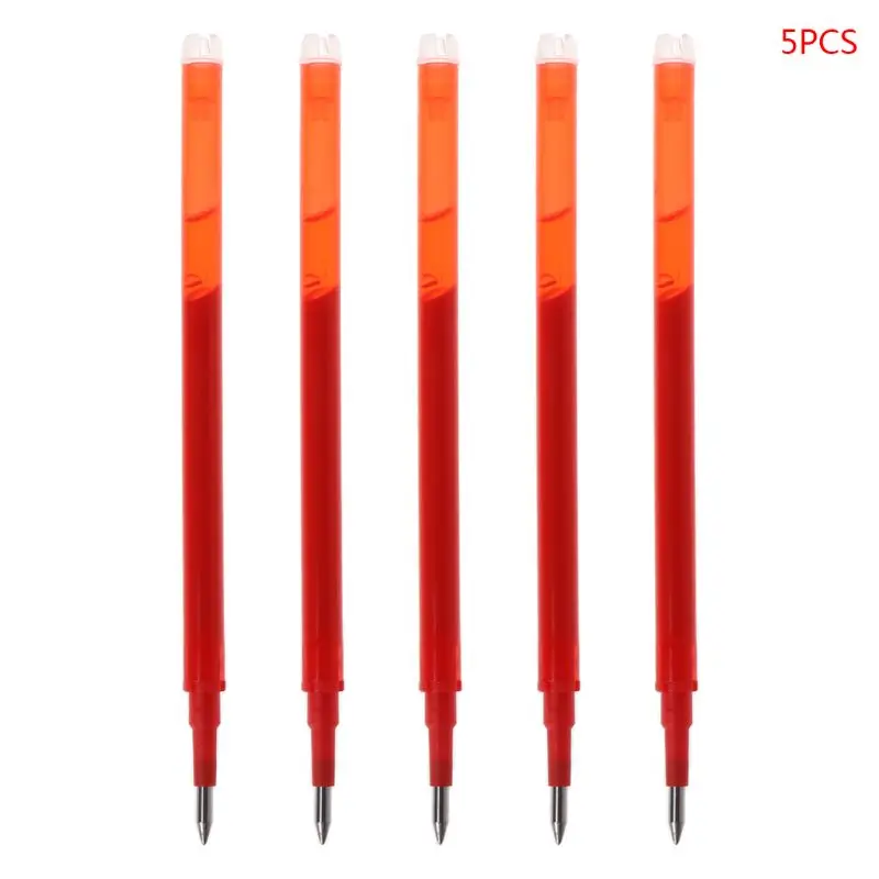 

5pcs Black Green Blue Red Ink Erasable Gel Pen Refills Rods Large Capacity Writing Replacement School Supplies Stationery