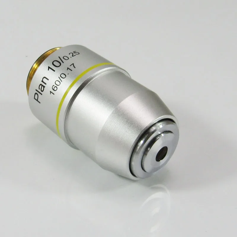 

195 flat field chromatic aberration objective lens 4 10 20 40 60 100 biological microscope gold Image