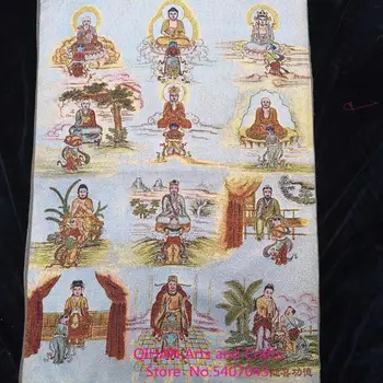 

Three holy buddhas three treasures Buddha brocade painting silk embroidery painting Tibetan Buddha thangka thangka Buddha map