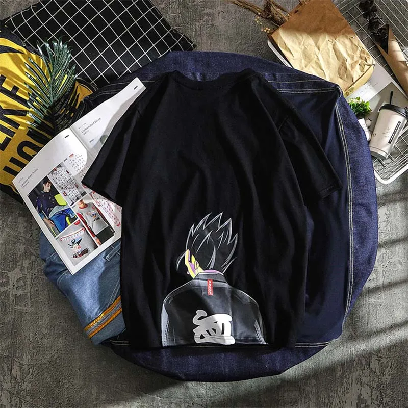 Dragon ball z футболка для мужчин мультфильм футболка Goku хлопок harajuku японского Футболки Уличная Мужская Аниме, детская одежда, одежда в подарок для детей
