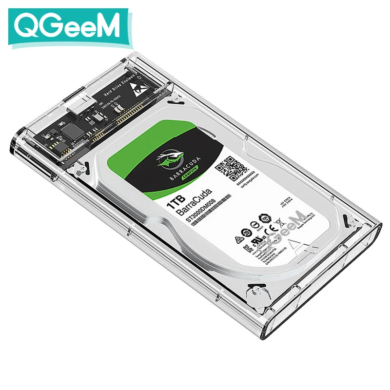 QGeeM корпус для жесткого диска 2 5 дюймов SATA USB 3 0 SSD жесткий диск Box Samsung Seagate объемом