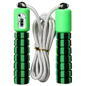

Portable Sports Fitness Counting Skip Rope Lose Weight Sponge Handle Training Electronic Adjustable Anti Slip Home Gym School