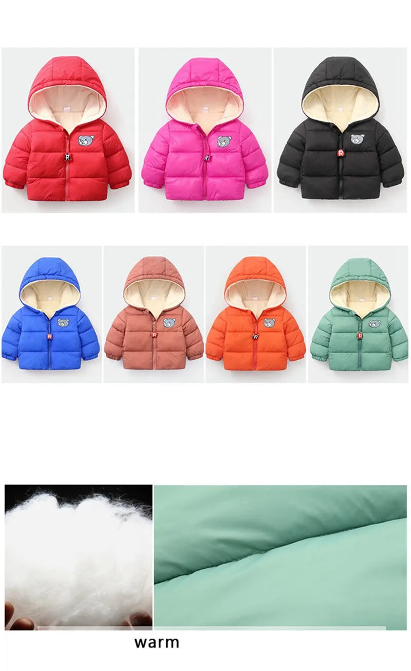 COOTELILI Fleece Winter Parkas Coat Kids Jackets For Girls Velvet Children's Winter Jackets Velvet Winter Clothes For Boy (14)