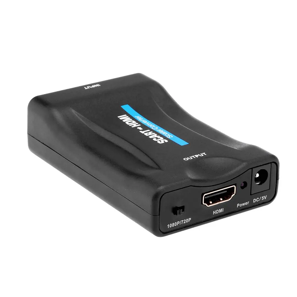 1080P Scart To HDMI Converter Audio Video Adapter HDMI to SCART For HDTV Sky Box STB For Smartphone