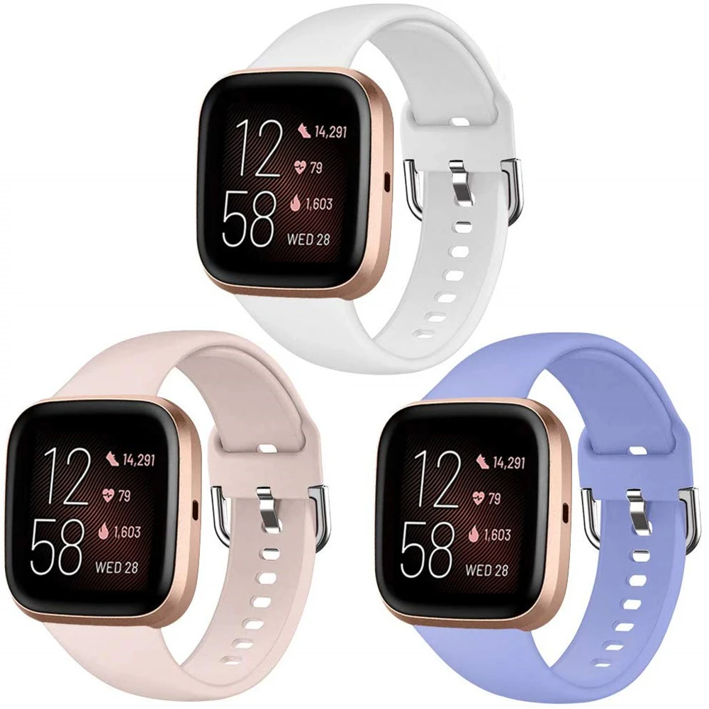 Сменный ремешок для Fitbit Versa/Versa, 2 регулируемых ремешка, Аксессуары для браслета Fitbit Versa 2, силиконовый ремешок для смарт-часов