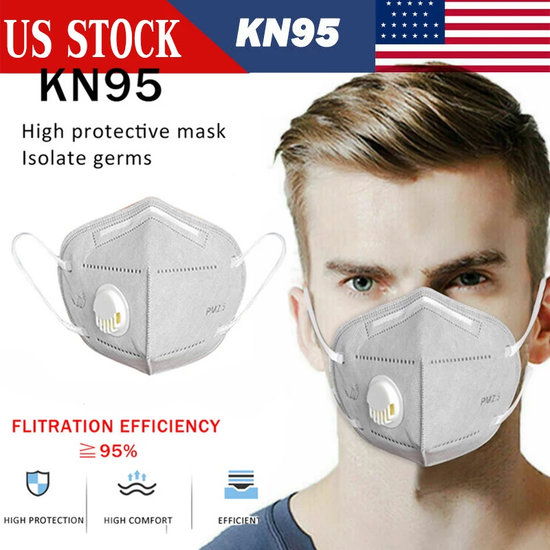 

K N 95 Adult Vertical Folding Nonwoven Valved Dust Mask 2.5 Respirator Mouth Mask With Valve Gauze Haza Mask Anti-virus