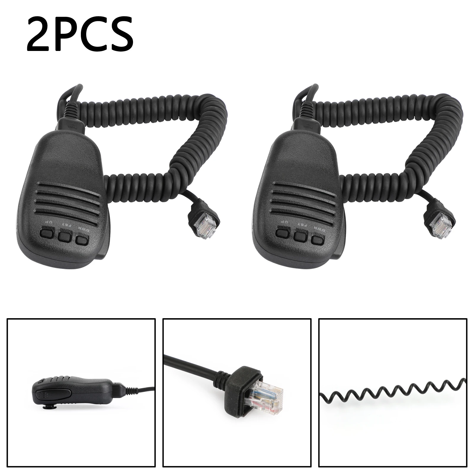 Artudatech 2Pcs Microfono Microfono Per Altoparlante Portatile Per Yaesu Ft817 Ft857 Ft891 Ft991 Ft450 Ft 817 857 991 450