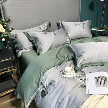 

Import 60 Austria Lenzing Tencel Four-piece Set Quilt Cover Summer Bare Sleeping Silky American-Style Light Luxury Bedding Artic