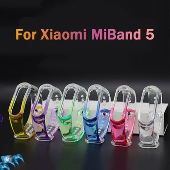 

Transparent Strap Bracelet For Xiaomi Mi band 5 Straps Silicone Wrist Strap Watchband Smart Watch Accessories Strap Replacement