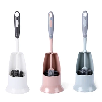 

Toilet Brush And Holder,Toilet Bowl Cleaning Brush Set,Under Rim Lip Brush And Storage Caddy For Bathroom