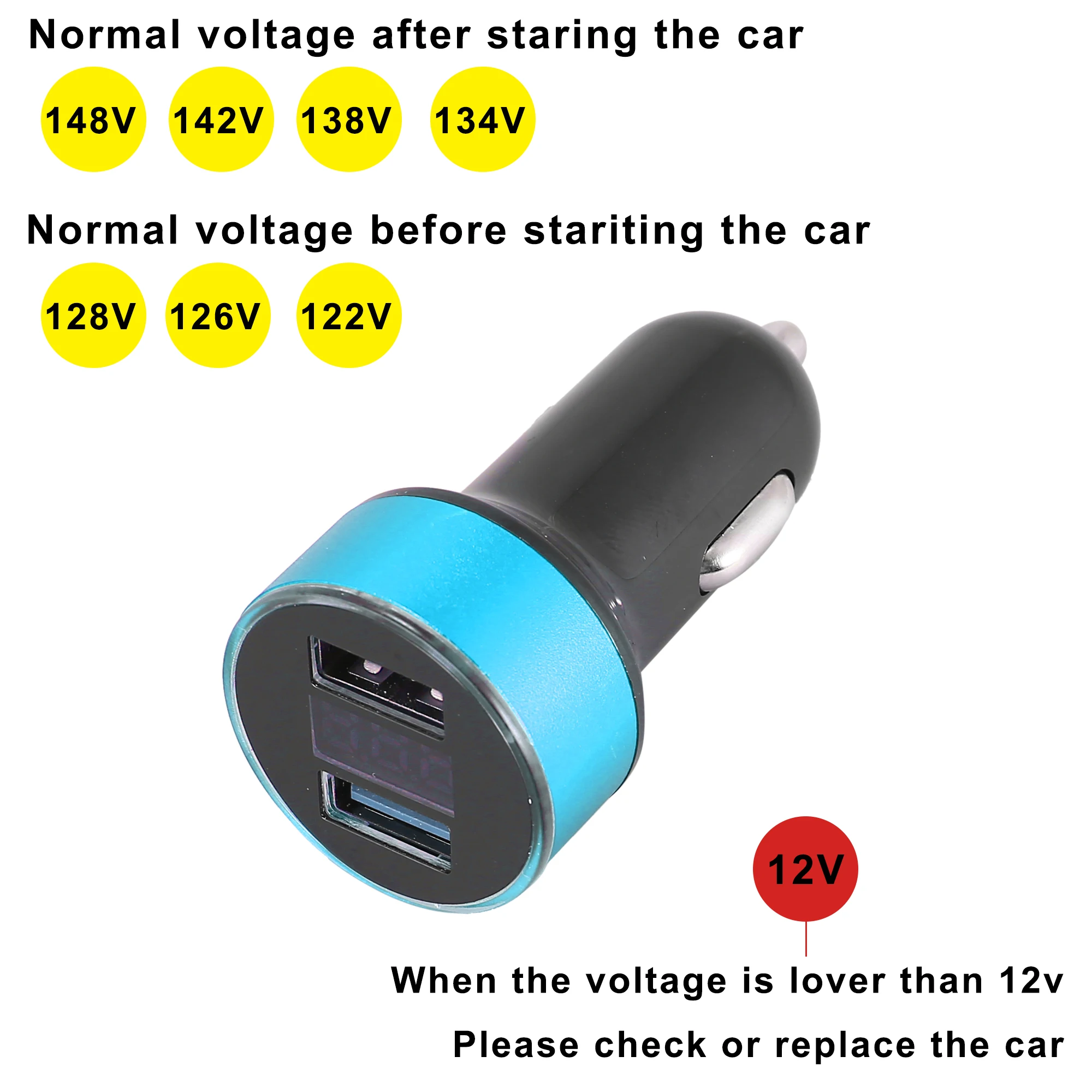 Uxcell LED ÷  ڵ  USB Ʈ      GPS  ķ ޴ ȭ