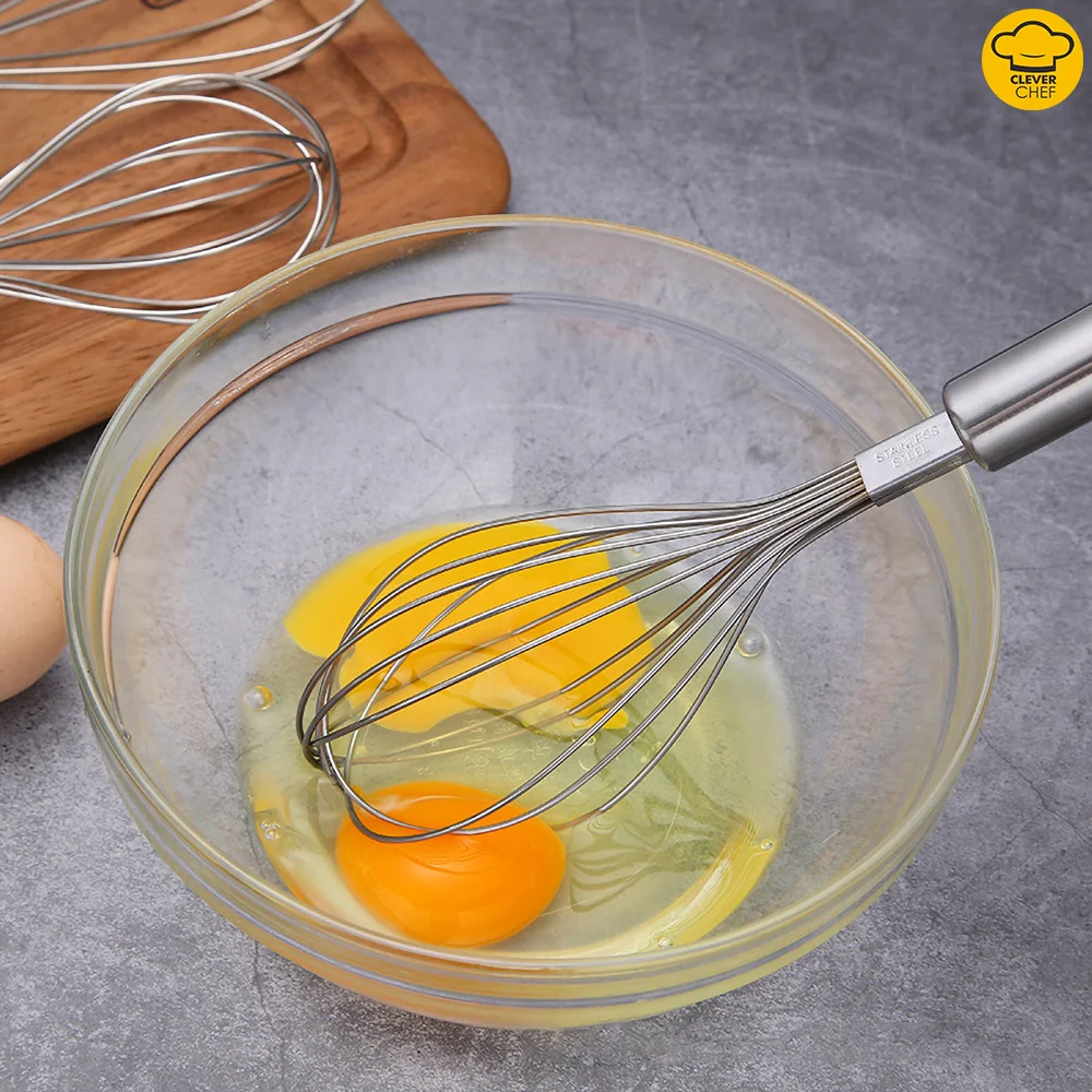

Stainless steel egg beater Manual egg beater baking tool thickening whisk egg beater kitchen gadget