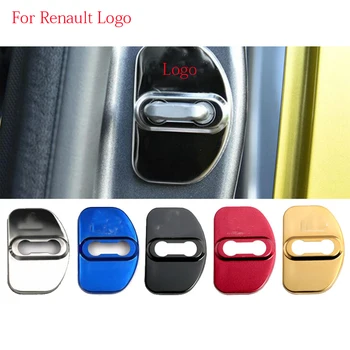 

For Renault door lock cover stainless steel car Door Lock Caps Car door lock protective cover car styling sticker 4PCS