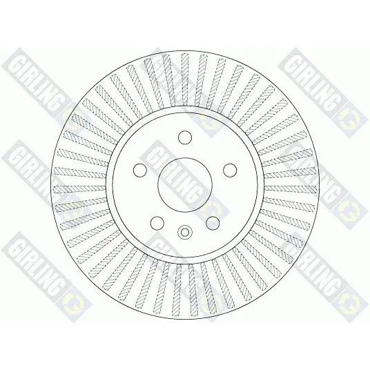 Диск тормозной OPEL MOKKA 12- передний D=300мм. GIRLING 6066291