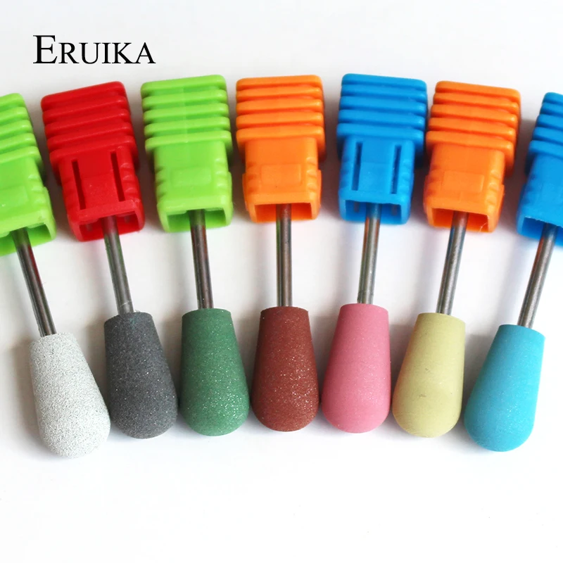 

ERUIKA 10*18mm Silicone Nail Drill Bit Flexible Poilsher Rotary Bur Manicure Pedicure Drill Accessories Foot Polishing Tools