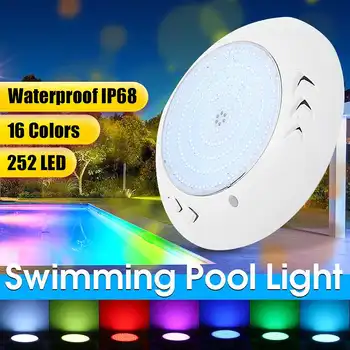 

AC 12V 18W LED Underwater Swimming Pool Light with Remote Controller SMD2835 250LEDs Outdoor Light IP68 Waterproof RGB Lamp
