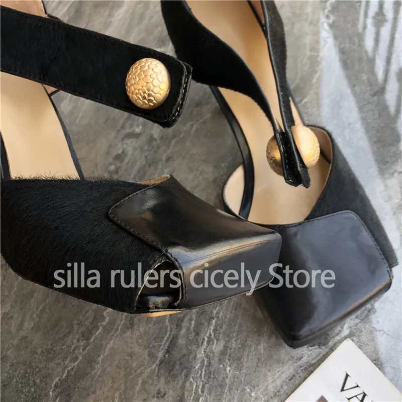 Silla rules/ туфли-лодочки с вырезами для подиума; женские босоножки на высоком тонком каблуке с квадратным носком; женские летние туфли с металлической пряжкой и ремешком на щиколотке