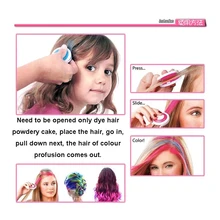 Одноразовая пудра для окрашивания волос торт мода красочные цвета укладки волос Мел Набор Мягкий пастельный салон Инструменты нетоксичные DIY окрашивание волос