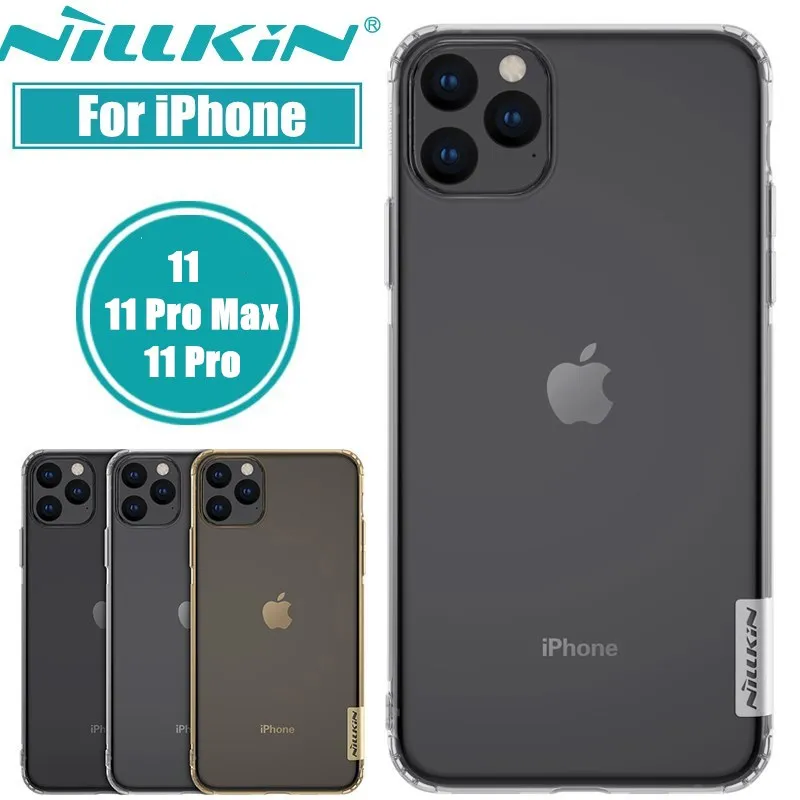 

Original Nillkin TPU 0.6mm Ultra thin Phone Cases for iPhone 11 Pro Max 5.8 6.1 6.5 Nilkin Silicone Cover Crystal Clear Case