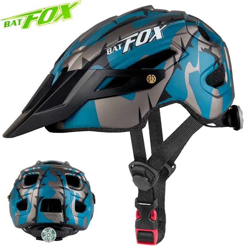 Batfox для взрослых Mtb велосипедный шлем для мужчин и женщин для улицы Камуфляжный полевой Горный Дорожный велосипедный шлем большой козырек в виде формы Спортивная Защитная Кепка
