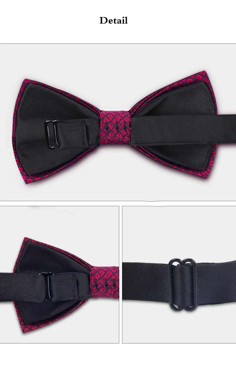 2019 Новая мода мужские галстуки для Свадьба Двойная Ткань темно-синий красный клетчатая галстук-бабочка для клуба банкета галстук-бабочка с