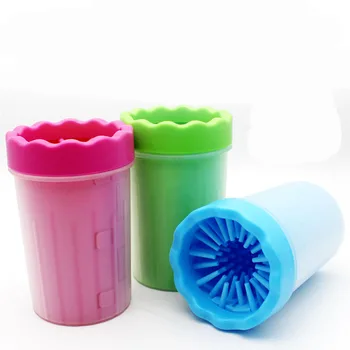 

2020 Dog Paw Cleaner Cup Soft Silicone Combs Pet Foot Washer Cup Paw Clean Brush Quickly Wash Dirty Cat Foot Cleaning Bucket