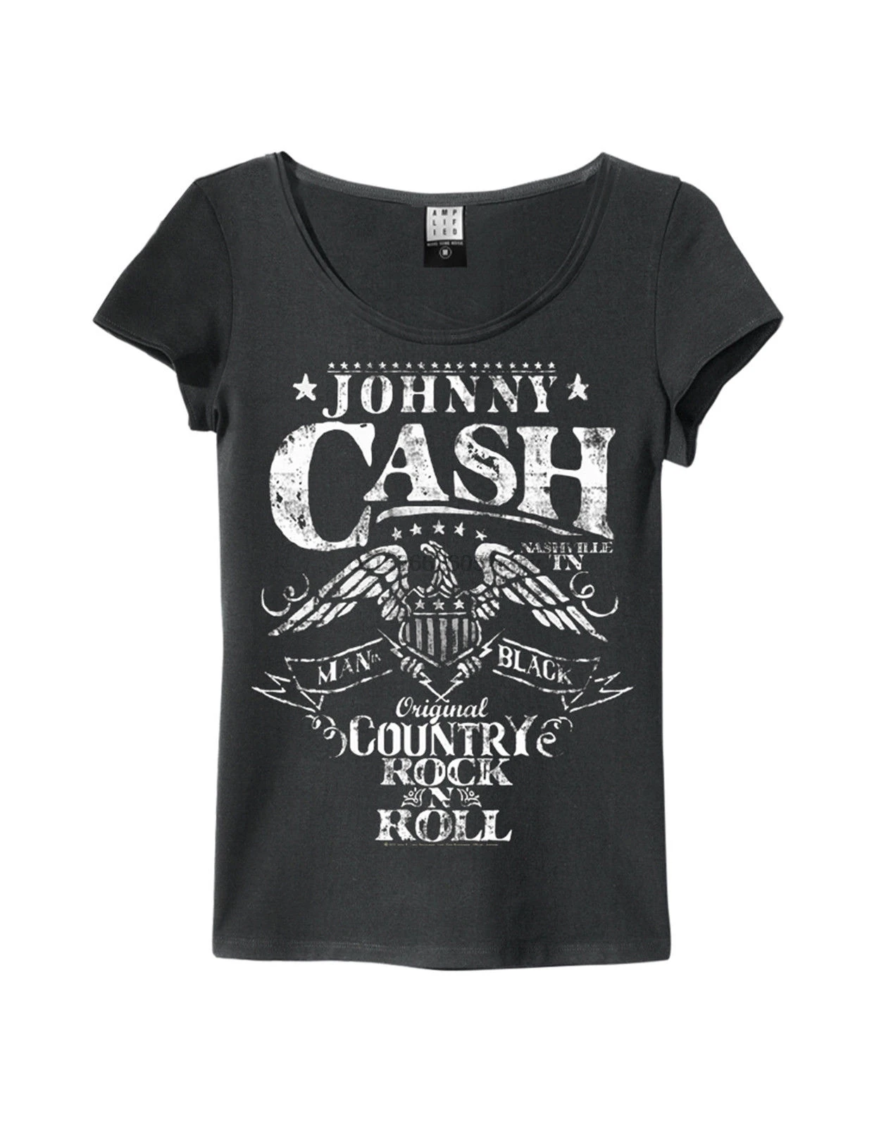 

Johnny Cash 'Eagle' Womens T-Shirt - Amplified Clothing - NEW OFFICIAL Men T Shirt 100% Cotton Print Shirts