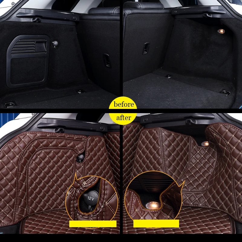 Роскошный прочный кожаный автомобильный коврик для audi a6 C8 аксессуары для интерьера ковер