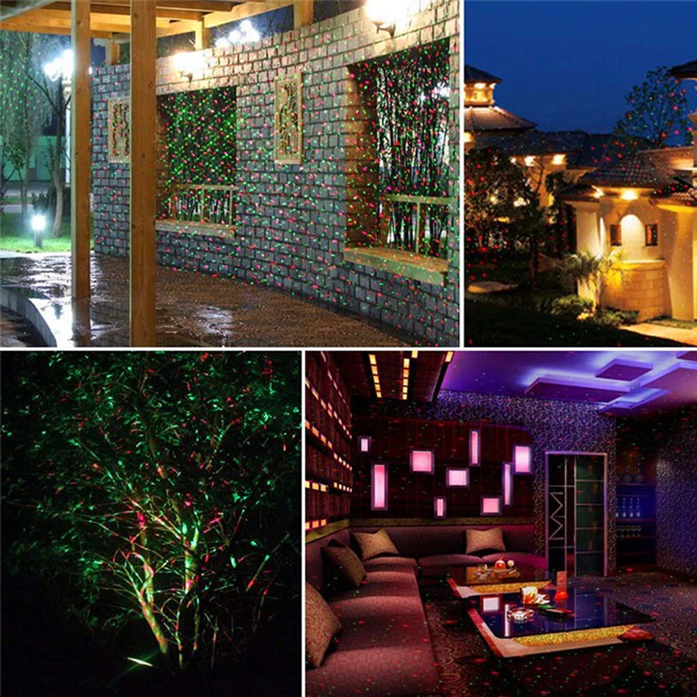LED Landscape Stage Light Garden Star Projector Light Outdoor Waterproof R&G Firefly Spotlights For Yard Lawn Holiday Decoration led light star projector lamp projection lamp