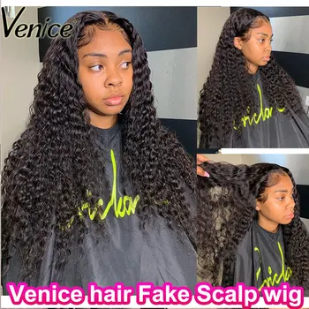 

Venice Hair 370 Lace Frontal Wig With Baby Hair 13x6 Lace Front Human Hair Wigs For Black Women Curly Remy Hair Fake Scalp Wig