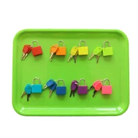 Kids Children Montessori Locks Keys Puzzle Unlocking Game Early Educational Toy 2