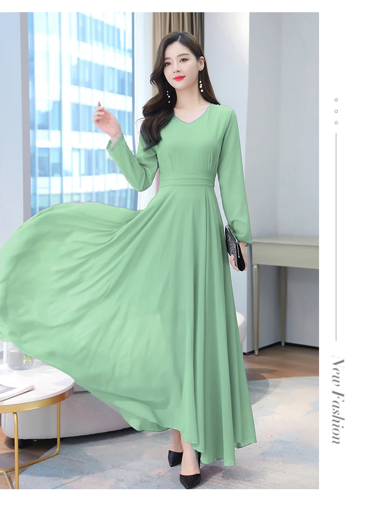 Autumn Winter Vintage Chiffon Boho Midi Dress 2020 4XL Plus Size Sexy Casual Maxi Dresses Women Party Long Sleeve Black Vestidos