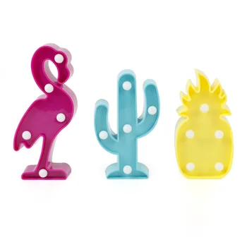 

Flamingo LED Night Lights Party Pineapple Cactus Lamp for Home Wall Kids Room Birthday Decorations Valentina Christmas Gift