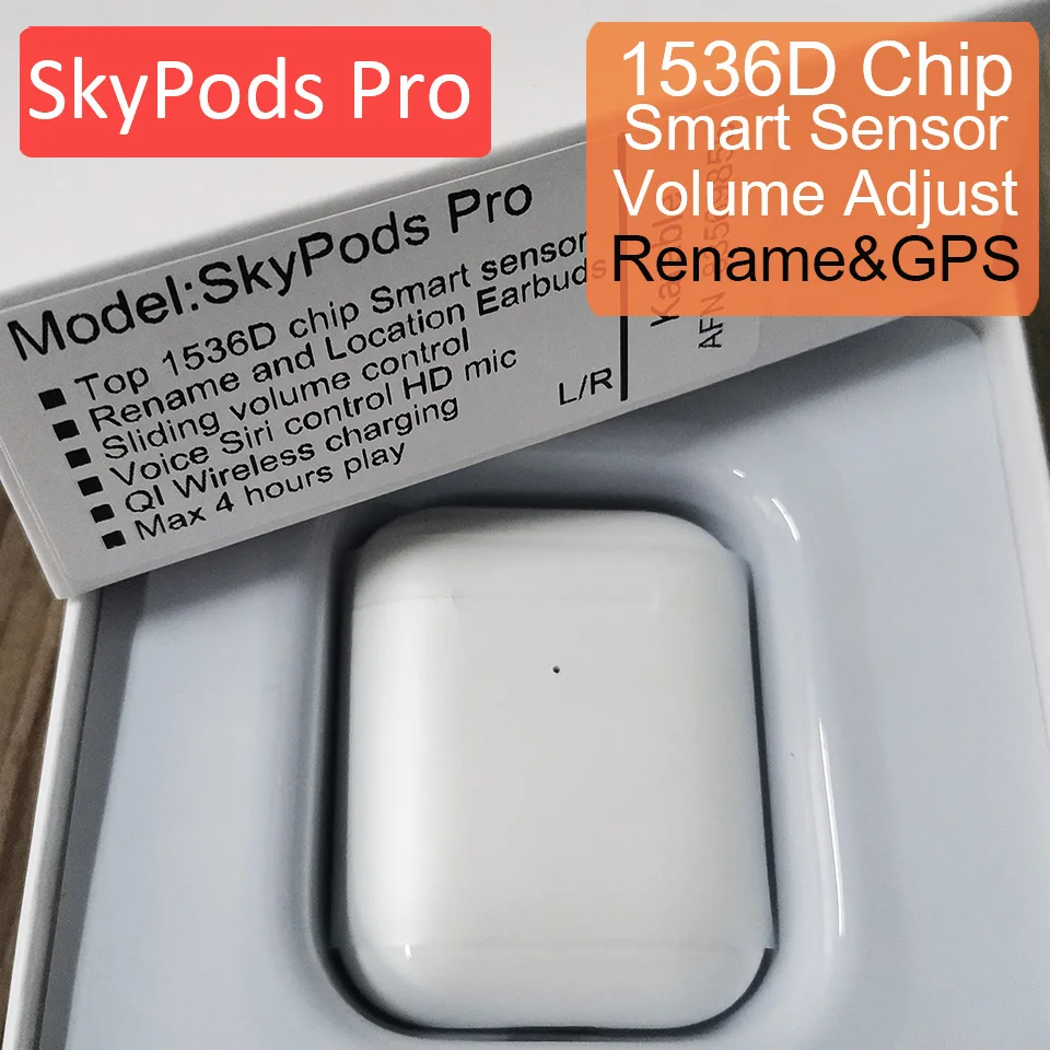 Беспроводные Bluetooth наушники SkyPods Pro Tws Air 2, gps, с функцией изменения громкости, умный датчик, супер бас PK i5000 i9000 i90000 TWS