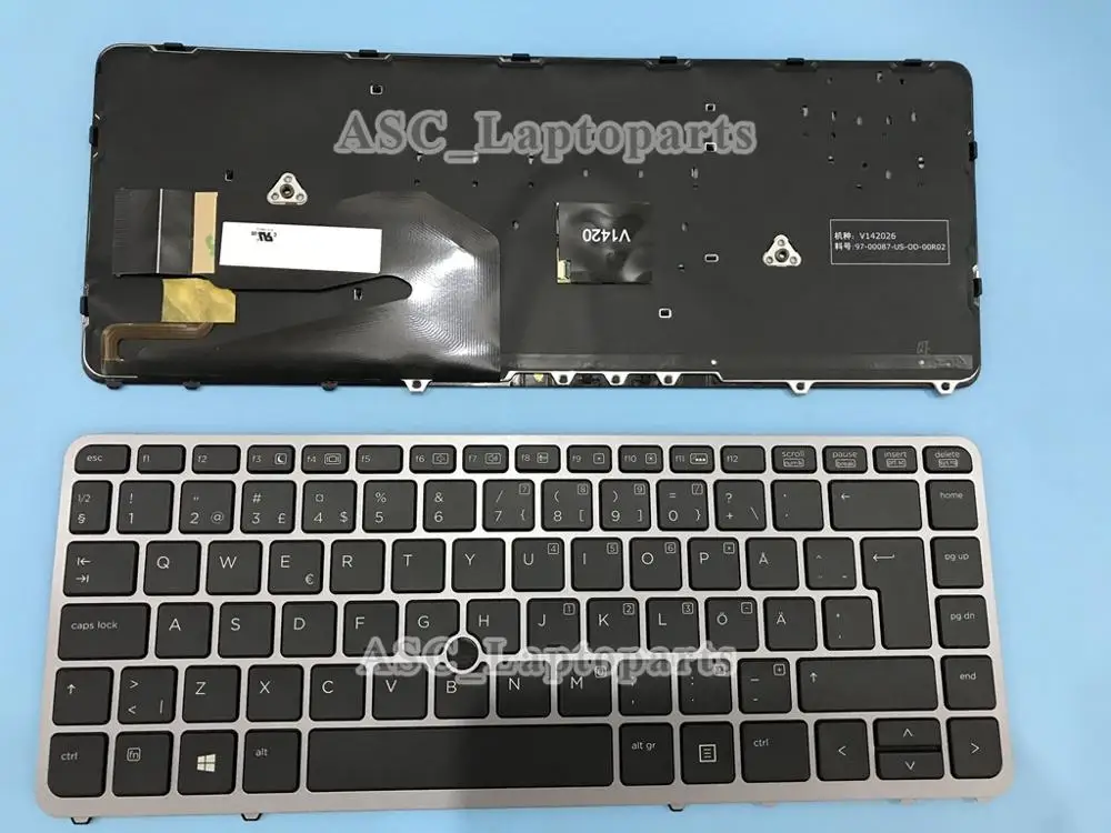 Sueco Nórdico Svenska Suomalainen Teclado Retroiluminado para hp Elitebook 840 g1 850 g1 840 g2 850 g2 740 g1 740 g2 bf Novo sd - Imagem 3