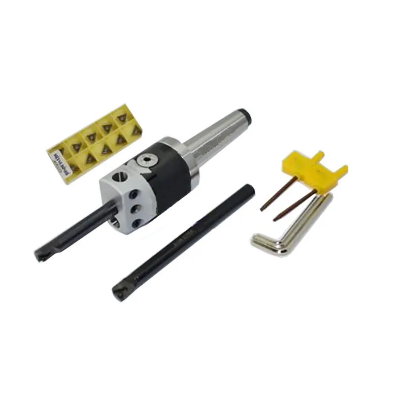 New Morse taper MT4 M16+F1 -12 50mm Boring head + 2pcs 12mm borng bars S12M-STFCR11 100mm and 150mm + 10pcsTCMT110204 inserts