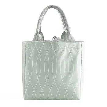 

Shopping Leakproof Tote Aluminum Foil Picnic Oxford Fabric Printing Lightweight Lunch Bag Waterproof Thicken Insulation