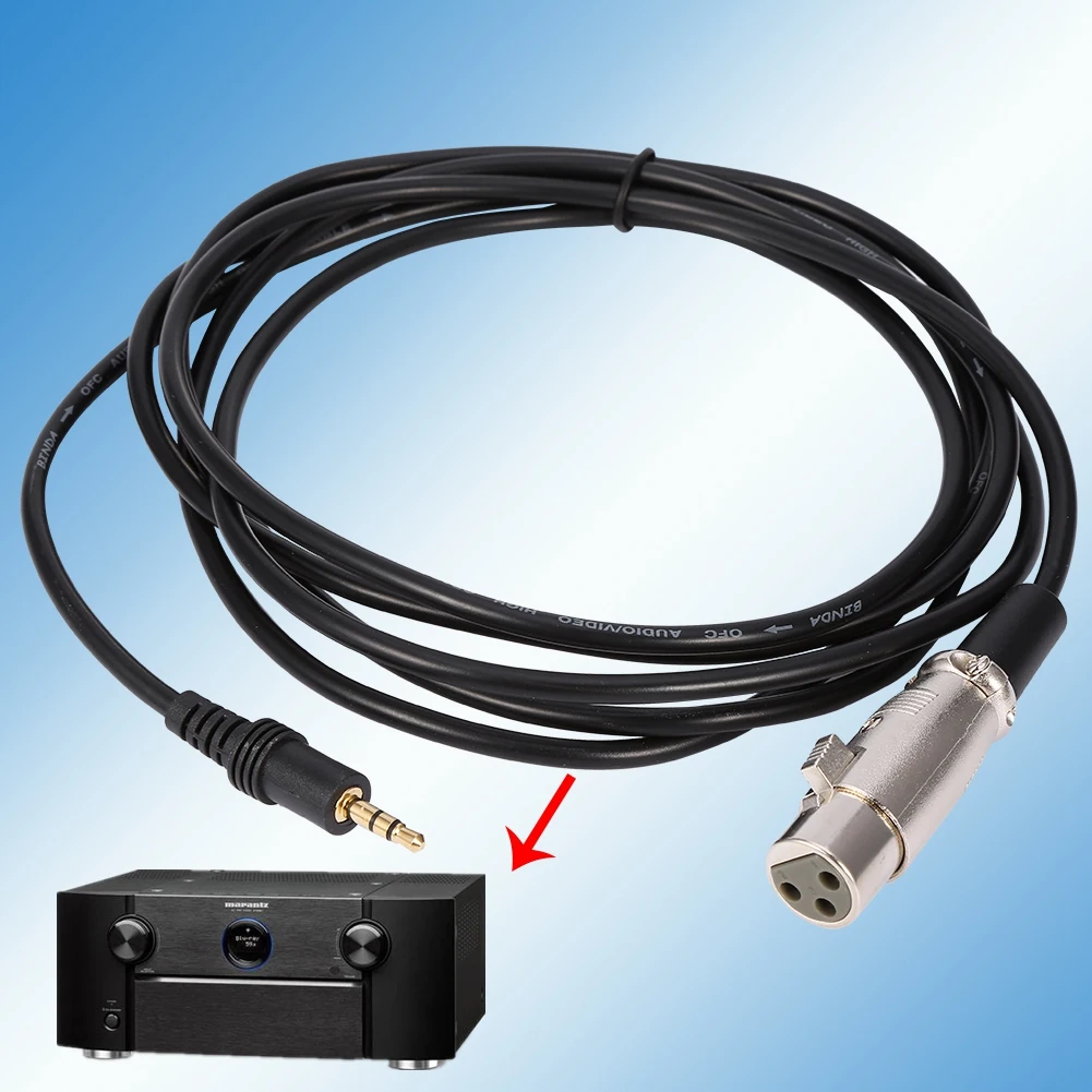 Микрофонный кабель стерео джек микрофон аудио шнур Кабели 3 Pin XLR разъем мама до 3,5 мм Мужской микрофонный кабель 10 футов