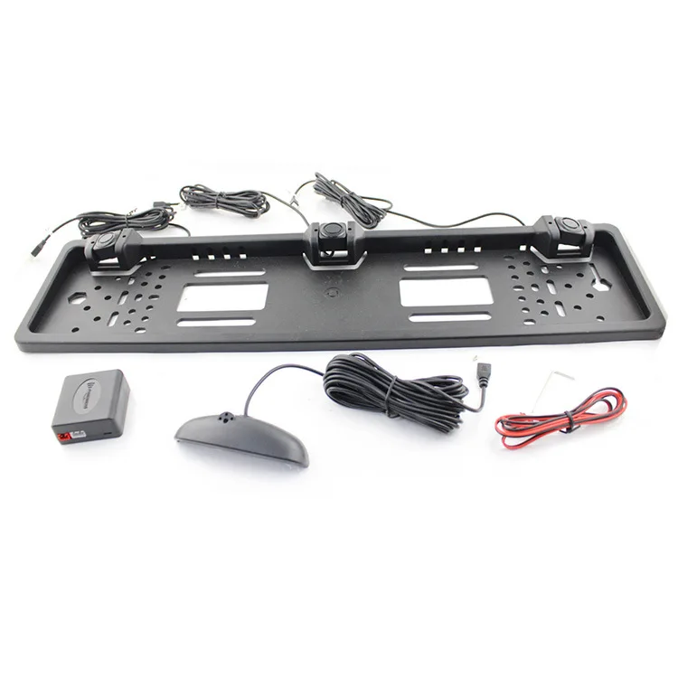 

New European License Plate Rack Reversing Radar Non Perforated and Non-destructive. 4-segment Bibi Sound Small Crescent PZ300-L