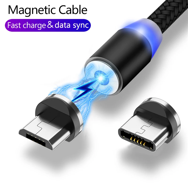 Magnetic USB Cable Fast Charging USB Type C Cable Magnet Charger Data Charge Micro USB Cable For Huawei Mobile Phone Cable Cord