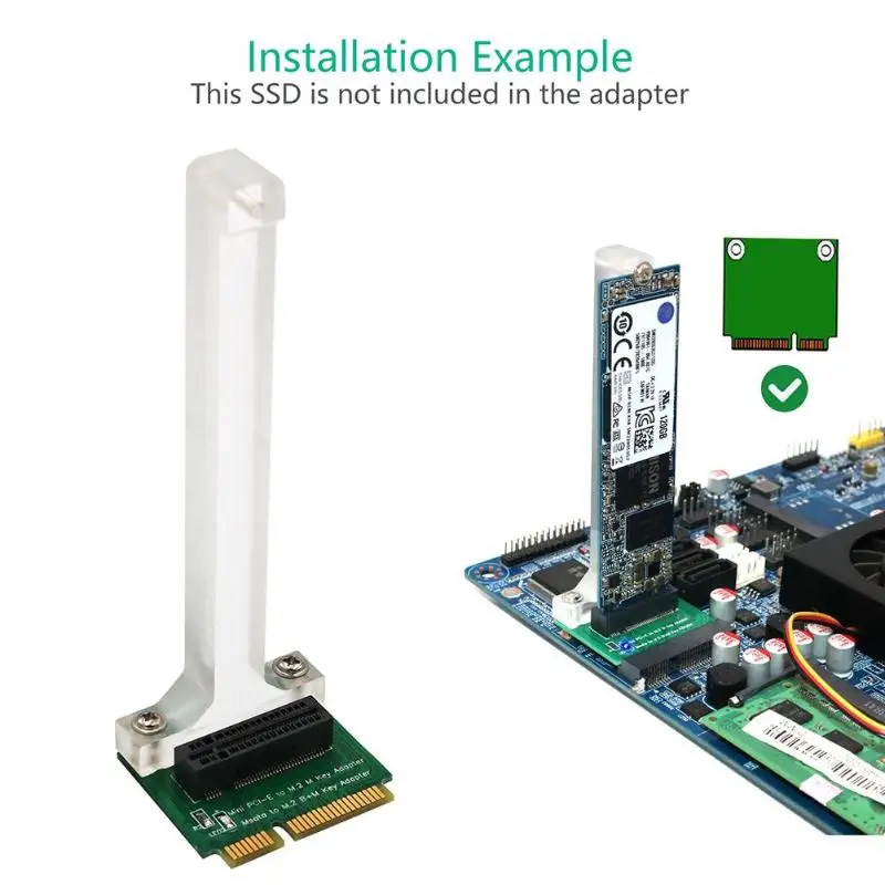 B + M ключ SATA шина M.2 NGFF SSD к Mini PCI e адаптер mSATA карта с кронштейном|Сетевые адаптеры c